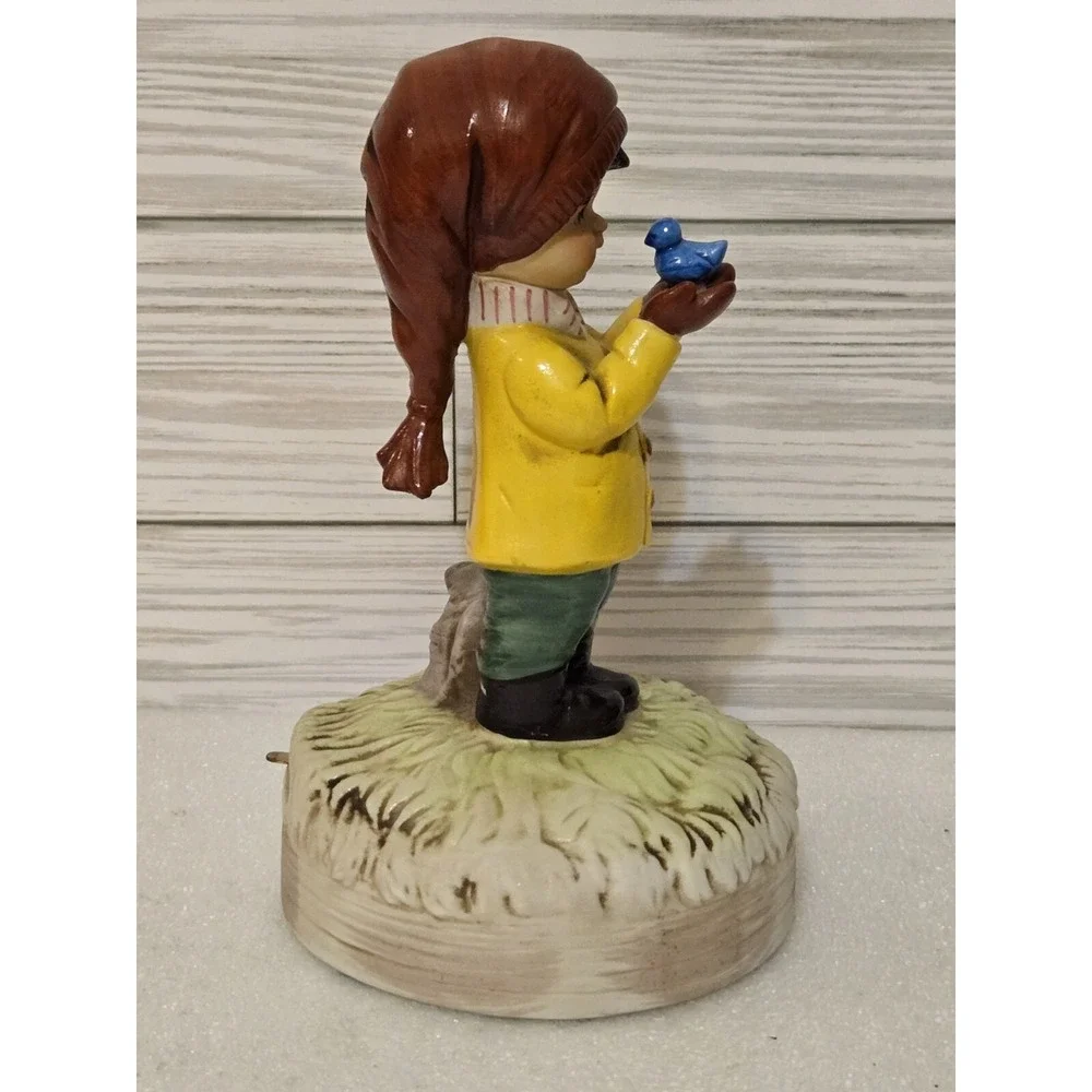 Moppets Fran‎ Mar Gorham Girl with Blue Bird 1973 Music Not Working